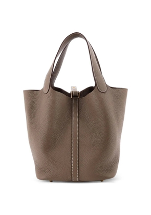 Hermès Pre-Owned Picotin Lock Bag Clemence MM bucket bag - Grey