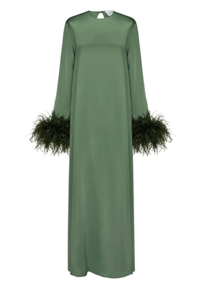 Sleeper Suzi feather-detail maxi dress - Green