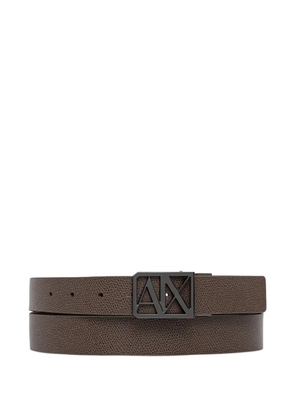 Armani Exchange logo-plaque belt - Brown