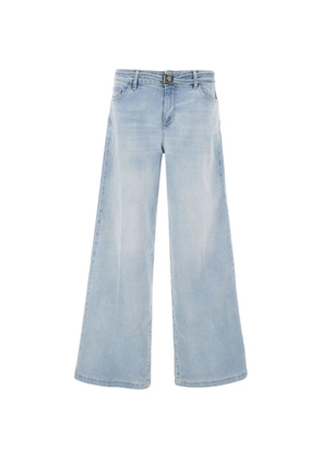 LIU JO faded-effect wide-leg jeans - Blue