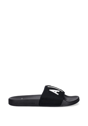 Armani Exchange logo-detail slides - Black