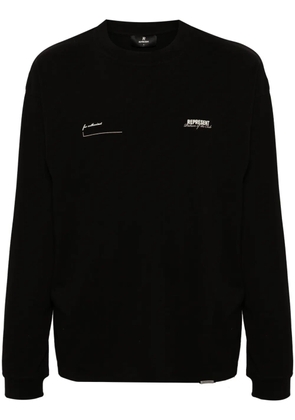 Represent logo-print cotton T-shirt - Black