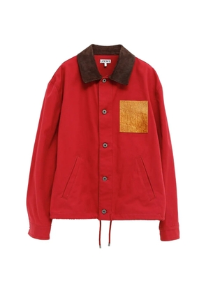 LOEWE anagram-patch jacket - Red
