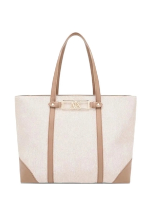 Armani Exchange logo-plaque tote bag - Neutrals