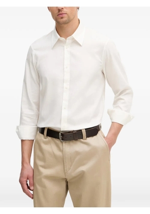 Armani Exchange logo-patterned long-sleeve shirt - White