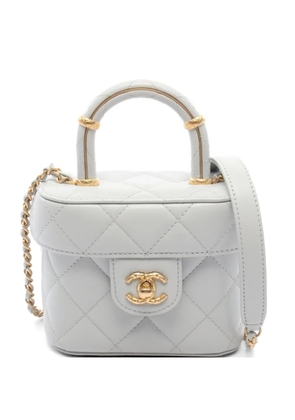 CHANEL Pre-Owned 2021s Matelassé Vanity leather shoulder bag - Grey