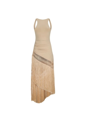 THE ANDAMANE fringed sleeveless dress - Neutrals