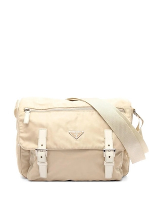 Prada Pre-Owned 2000s triangle-logo cross body bag - Neutrals