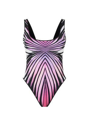Roberto Cavalli graphic-print swimsuit - Pink
