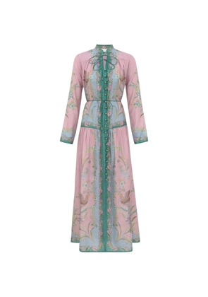 ZIMMERMANN floral-print silk maxi dress - Pink