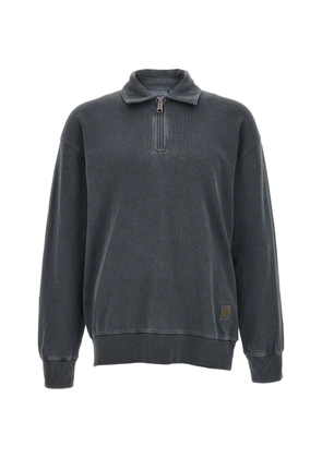 Carhartt WIP Harper garment-dyed zip-fastening polo shirt - Grey