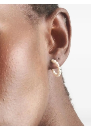 HZMER JEWELLERY pearl-embellished hoop earrings - Gold