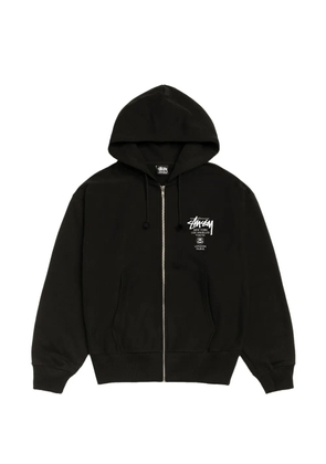 Stüssy World Tour zip-up hoodie - Black