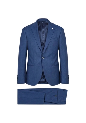 LUIGI BIANCHI MANTOVA textured single-breasted suit - Blue
