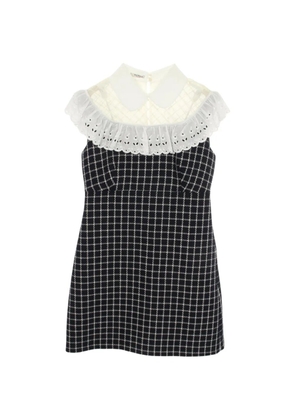 Miu Miu Pre-Owned Lace check dress - Black