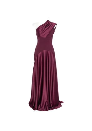 Solace London one-shoulder draped maxi dress - Purple