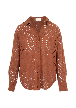 MC2 Saint Barth Oriane broderie-anglaise shirt - Brown