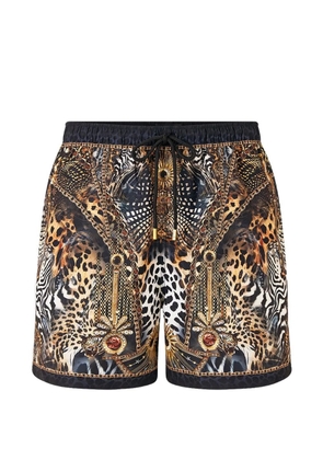Camilla patterned swim shorts - Brown