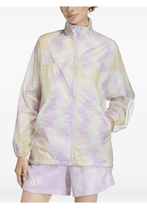 adidas x House of Tiro x Common Goal geometric-print windbreaker - Purple