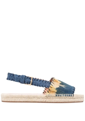 Alberta Ferretti open-toe denim espadrilles - Blue