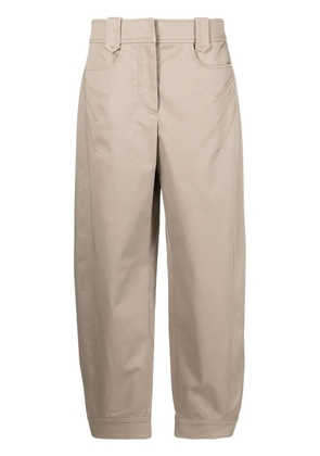 Alberta Ferretti high-waisted cropped trousers - Neutrals