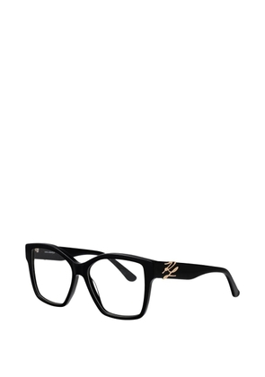 Karl Lagerfeld logo-plaque square-frame glasses - Black