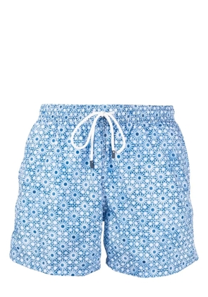 Fedeli floral-print swim shorts - Blue