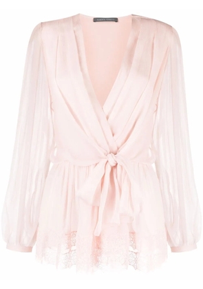 Alberta Ferretti wrap-style blouse - Pink