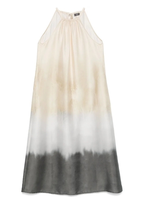 Peserico degradé-print twill maxi dress - Neutrals