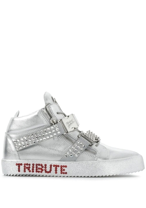 Giuseppe Zanotti Tribute high-top sneakers - Silver