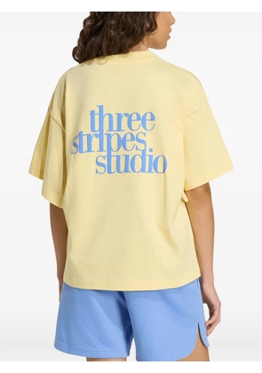 adidas Studio Boyfriend logo-print T-shirt - Yellow