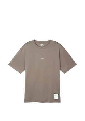 Satisfy logo-print T-shirt - Brown
