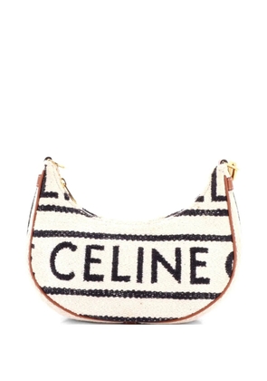 Celine Pre-Owned Ava Bag Logo Embroidered Textile hobo bag - Neutrals