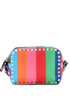 Valentino Garavani Pre-Owned Rockstud 1973 Camera Striped Leather crossbody bag - Multicolour