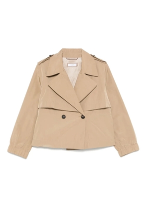 Peserico cropped trench jacket - Neutrals