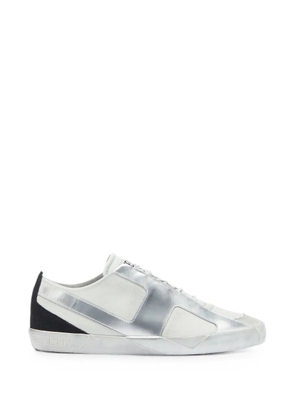 Diesel S-Slante-D leather low-top sneakers - Silver