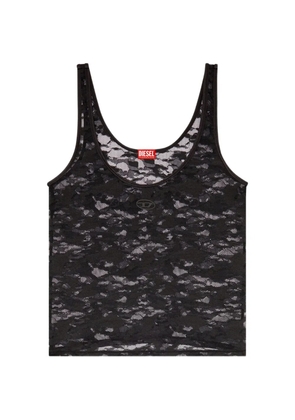 Diesel camouflage-lace top - Black