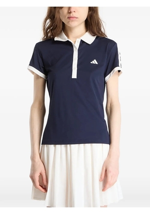 adidas Three-Stripe contrast-collar polo shirt - Blue