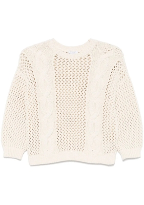 Peserico cotton tricot sweater - Neutrals