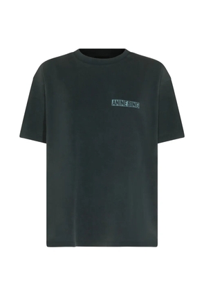ANINE BING logo-print palm-tree T-shirt - Black