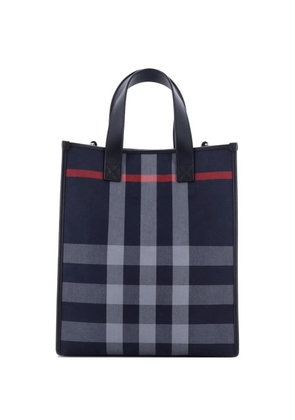Burberry Pre-Owned Book Check E-Canvas Medium tote bag - Blue