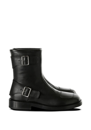 Ann Demeulemeester buckle-strap leather boots - Black
