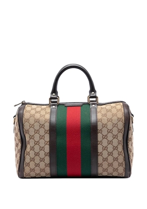 Gucci Pre-Owned 2016-2026 Medium GG Canvas Web Joy Boston Bag satchel - Neutrals