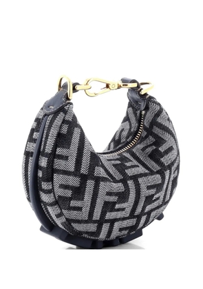 Fendi Pre-Owned Fendigraphy Bag Zucca Denim Nano hobo bag - Black