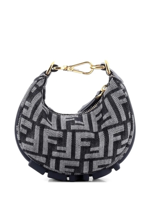 Fendi Pre-Owned Fendigraphy Bag Zucca Denim Nano hobo bag - Black