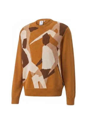 PUMA Players Lounge intarsia-knit sweater - Orange
