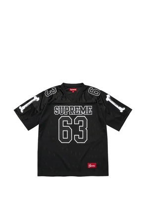 Supreme bones graphic-print Football jersey T-shirt - Black