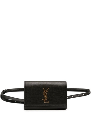 Saint Laurent Pre-Owned 2021 Grain de Poudre Leather Kate belt bag - Black