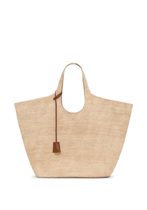 ANINE BING Lili raffia tote bag - Neutrals