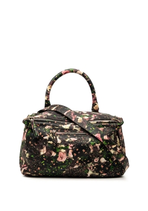 Givenchy Pre-Owned 2013 Medium Floral Printed Calfskin Pandora satchel - Black